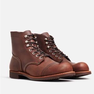Red Wing Shoes Iron Ranger men’s boots, Amber, Size 8